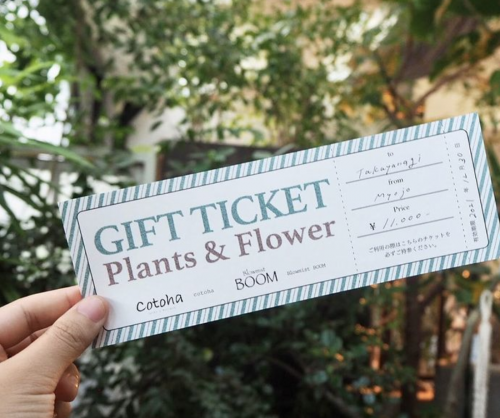 観葉植物やお花の贈り物・お祝いに使えるギフトカード